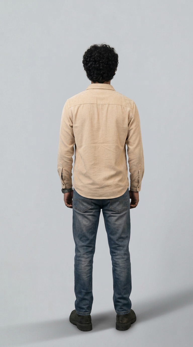 WHITE CORDUROY SHIRT