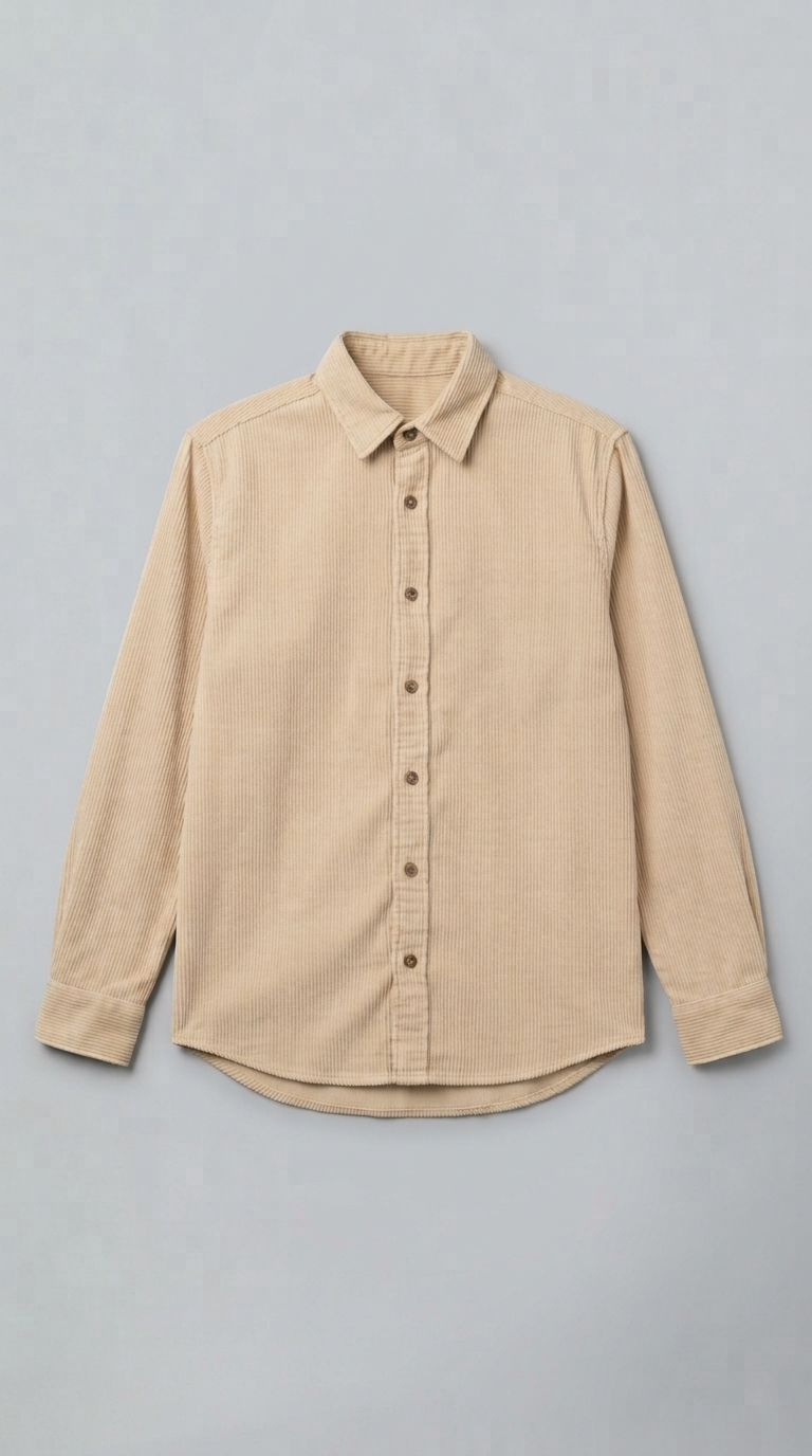 WHITE CORDUROY SHIRT